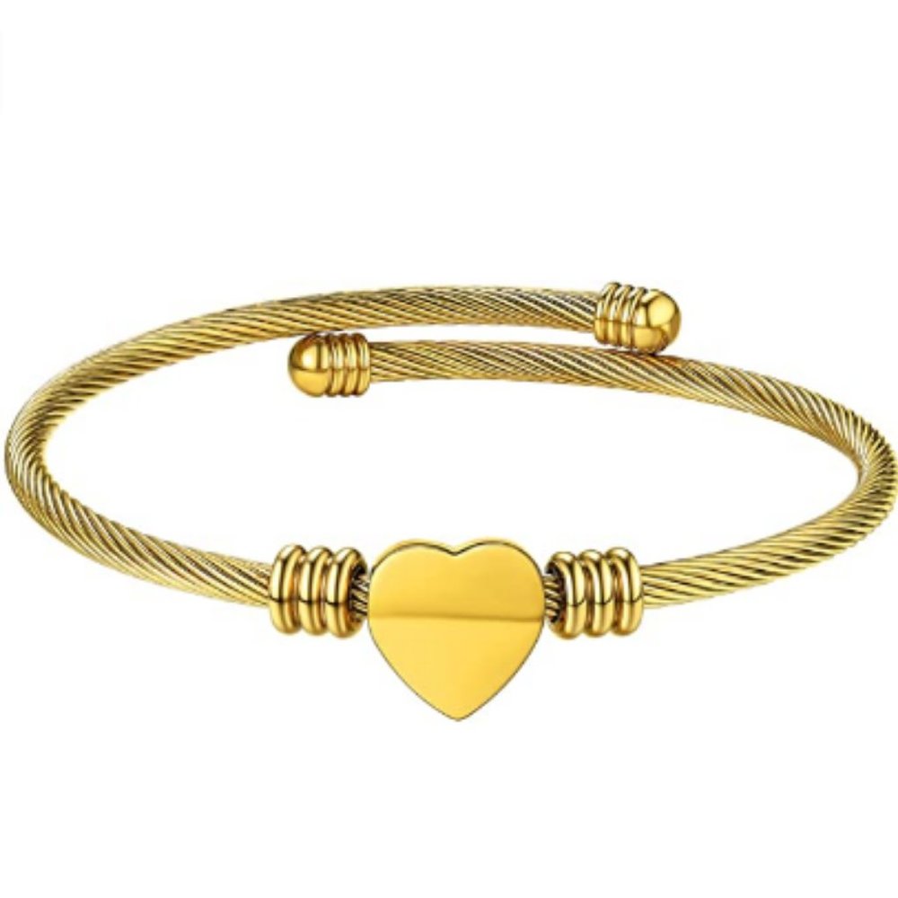 Personalized Adjustable Heart Locket Bracelet